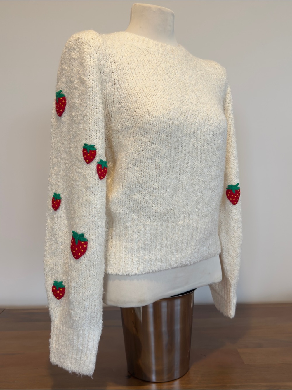 & Other Stories Strawberry Sleeve Sweater 🍓